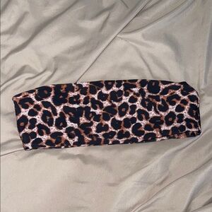 Brown and Black Leopard Print Bikini